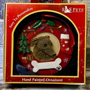 E & S Pets~Greyhound Christmas Ornament~Can Be Personalized~Brand New